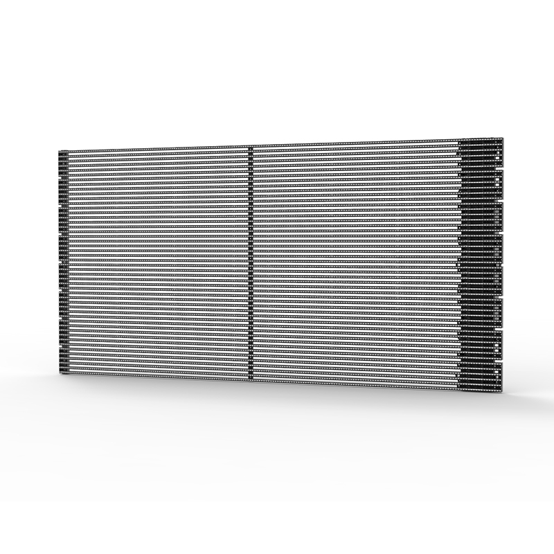 Outdoor grid style transparent screen